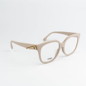 NEW Fendi FE50064F FENDI FIRST 025 Ivory Cream GeometricEyeglasses